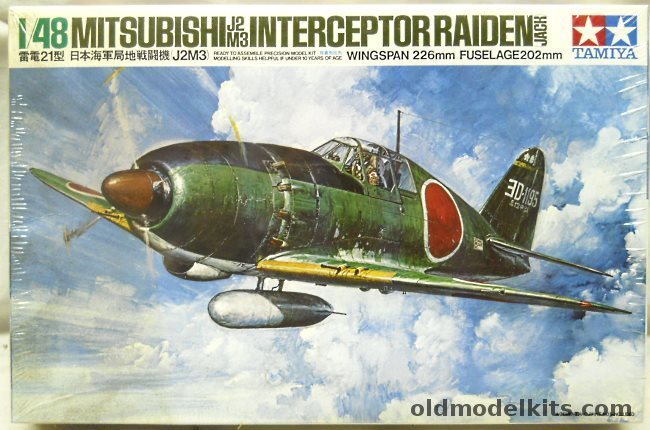 Tamiya 1/48 Mitsubishi J2M3 Raiden (Jack) - Genzan Flying Group Kagoshima Air Base Nov 1944 / 302 Flying Group Lt.(jg) Sadaaki Akamatsu in Atsugi  March '44 to August '45 / 352 Flying Group Lt.(jg) Yoshihio Aoki in Kanoya April '45, 61018-1200 plastic model kit